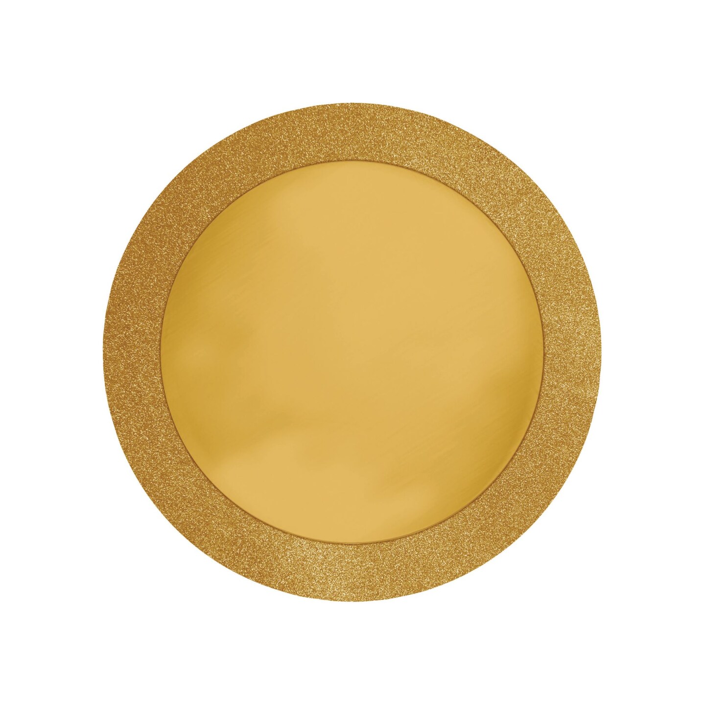 Party Central Club Pack of 96 Gold Disposable Round Placemats 14&#x22;