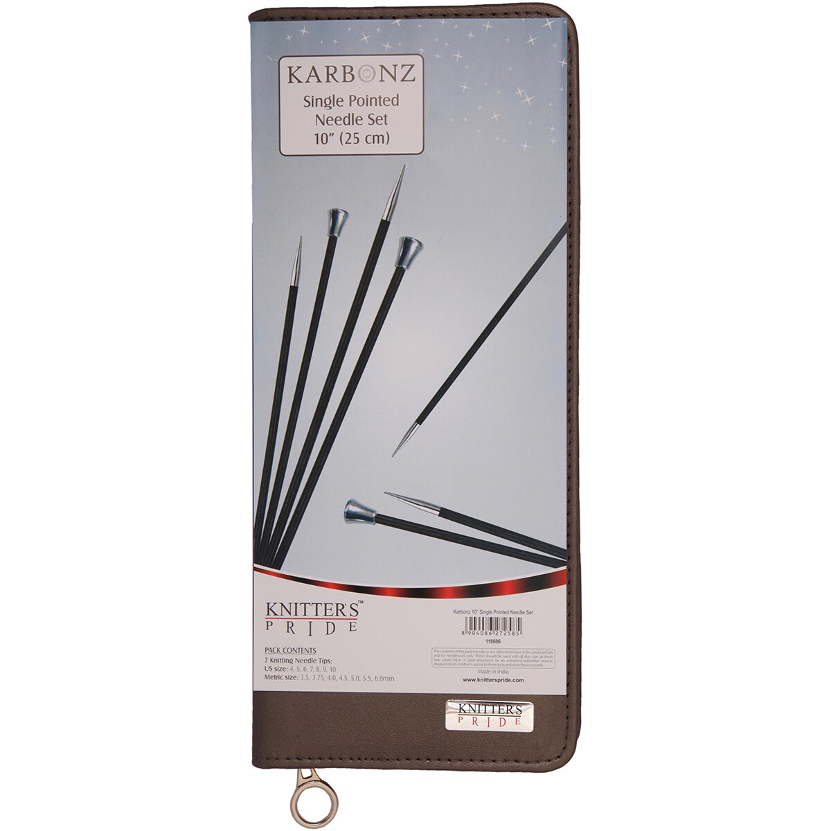 Knitter&#x27;s Pride-Karbonz Straight Needle Set 10&#x22;
