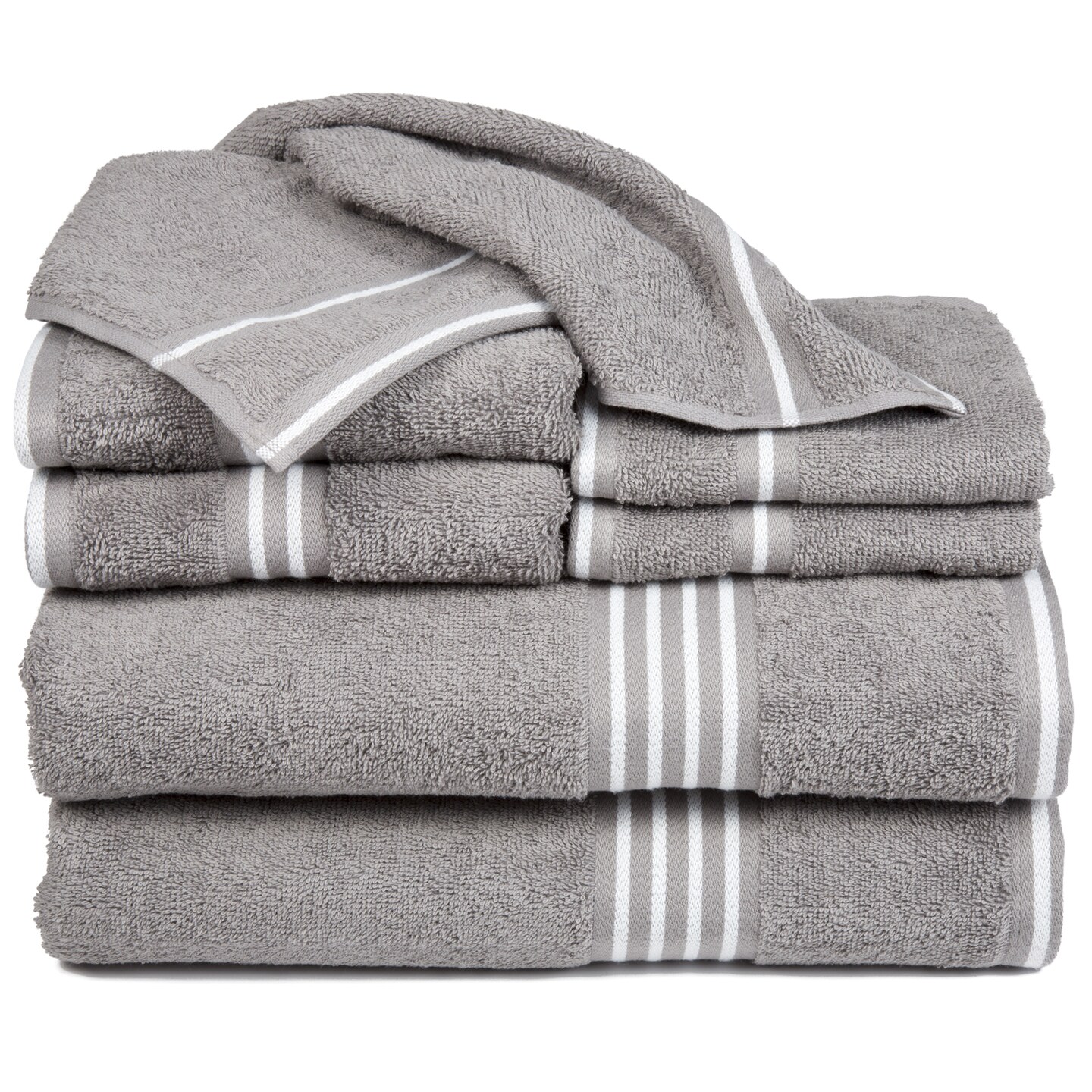 Lavish Home 8 Piece 100% Cotton Soft Towel Set