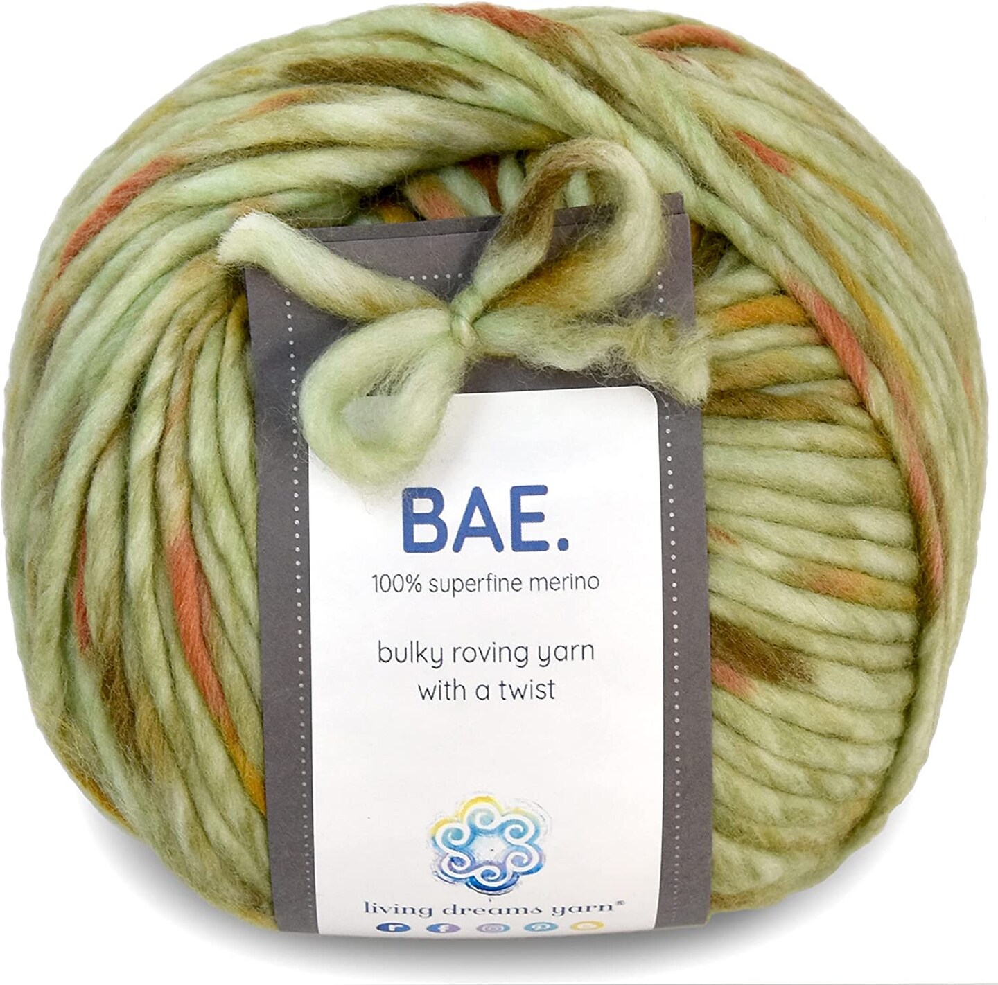 BAE: 100% Extrafine Merino Wool Bulky Weight Roving Yarn. Cuddly, Strong & Super Soft for Next to Skin Winter Knits.