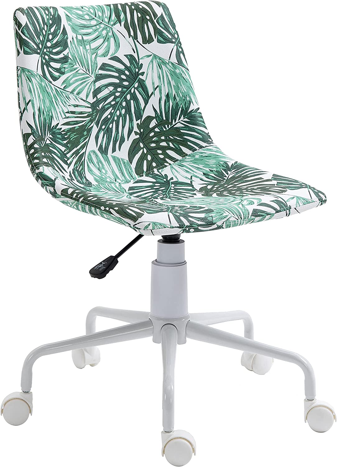 ISL Furnishings InterSpaceLiving Print Desk Chair (Banana Leaf Vinyl/White)