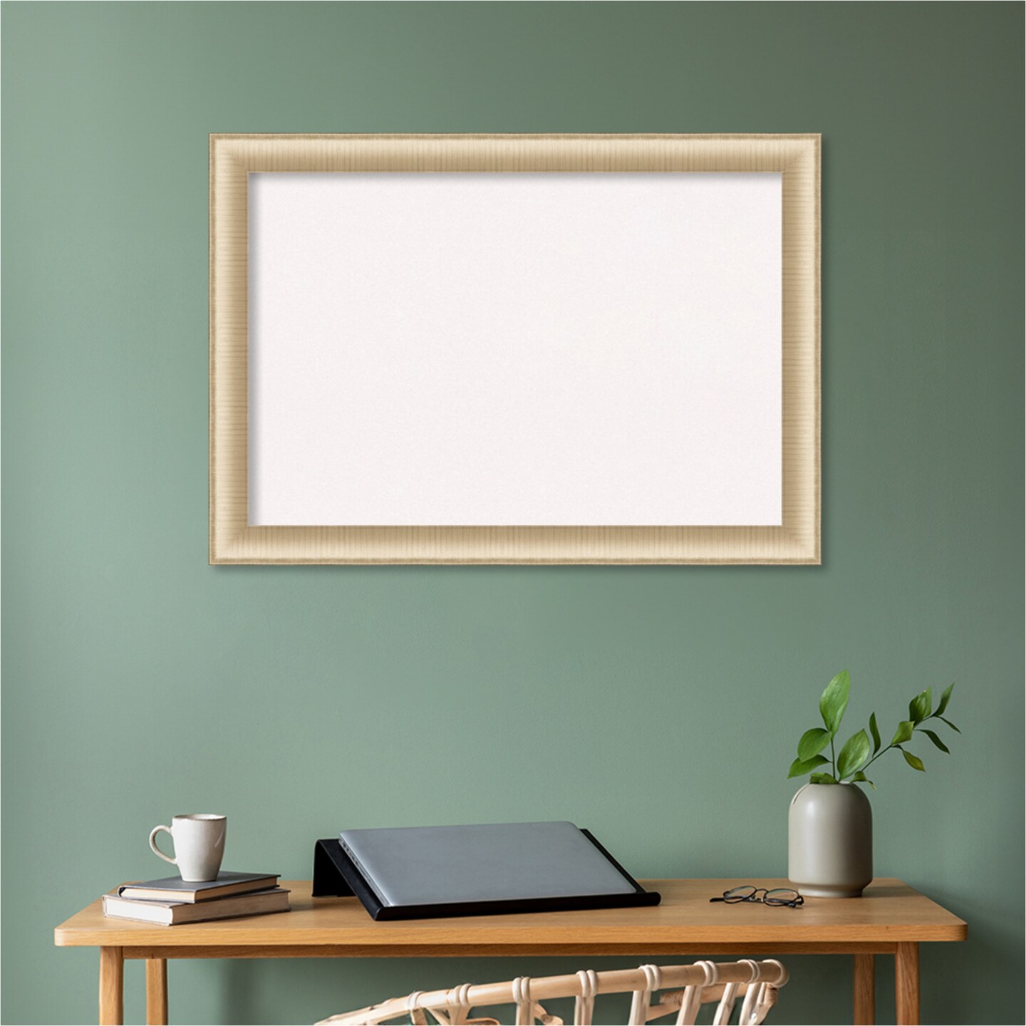 Elegant Framed Corkboard, White Cork