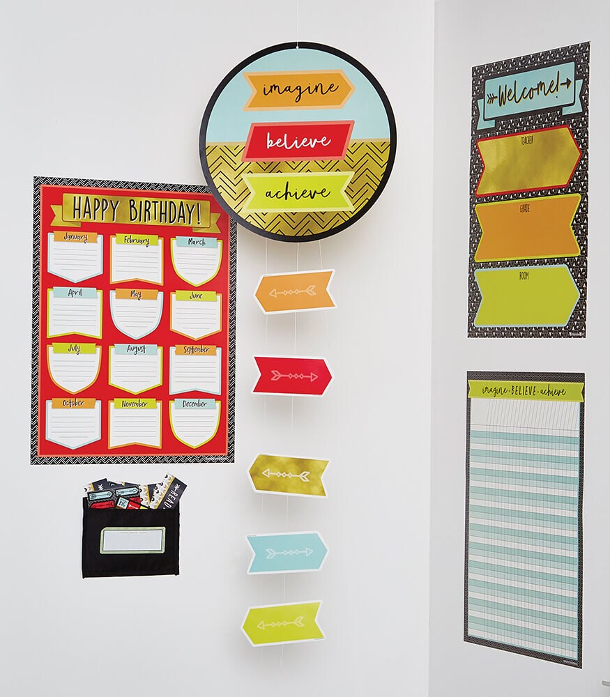 Carson Dellosa – Aim High Arrows Colorful Cut-Outs, Classroom Décor, 42 Pieces