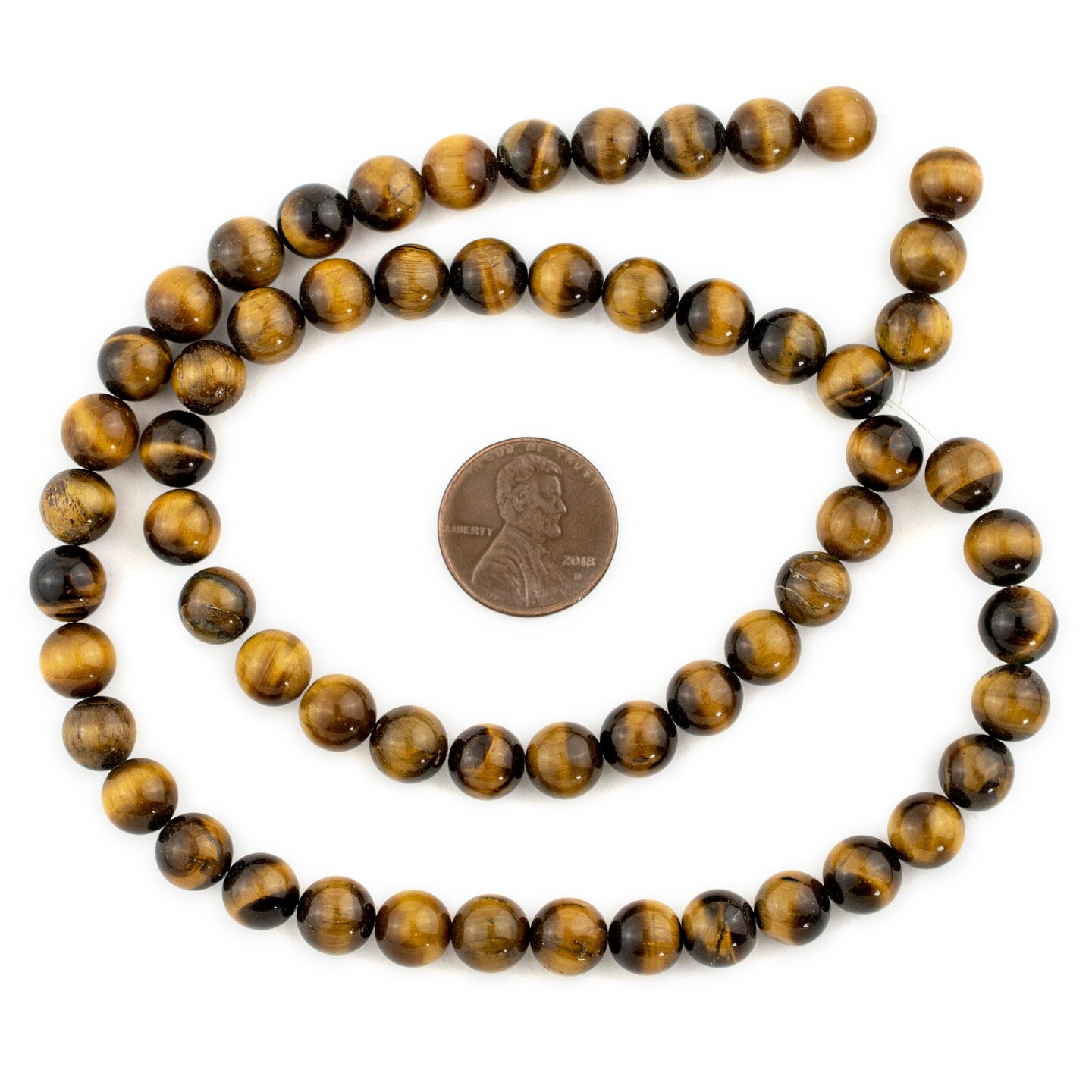 TheBeadChest Round Tiger Eye Beads (8mm)