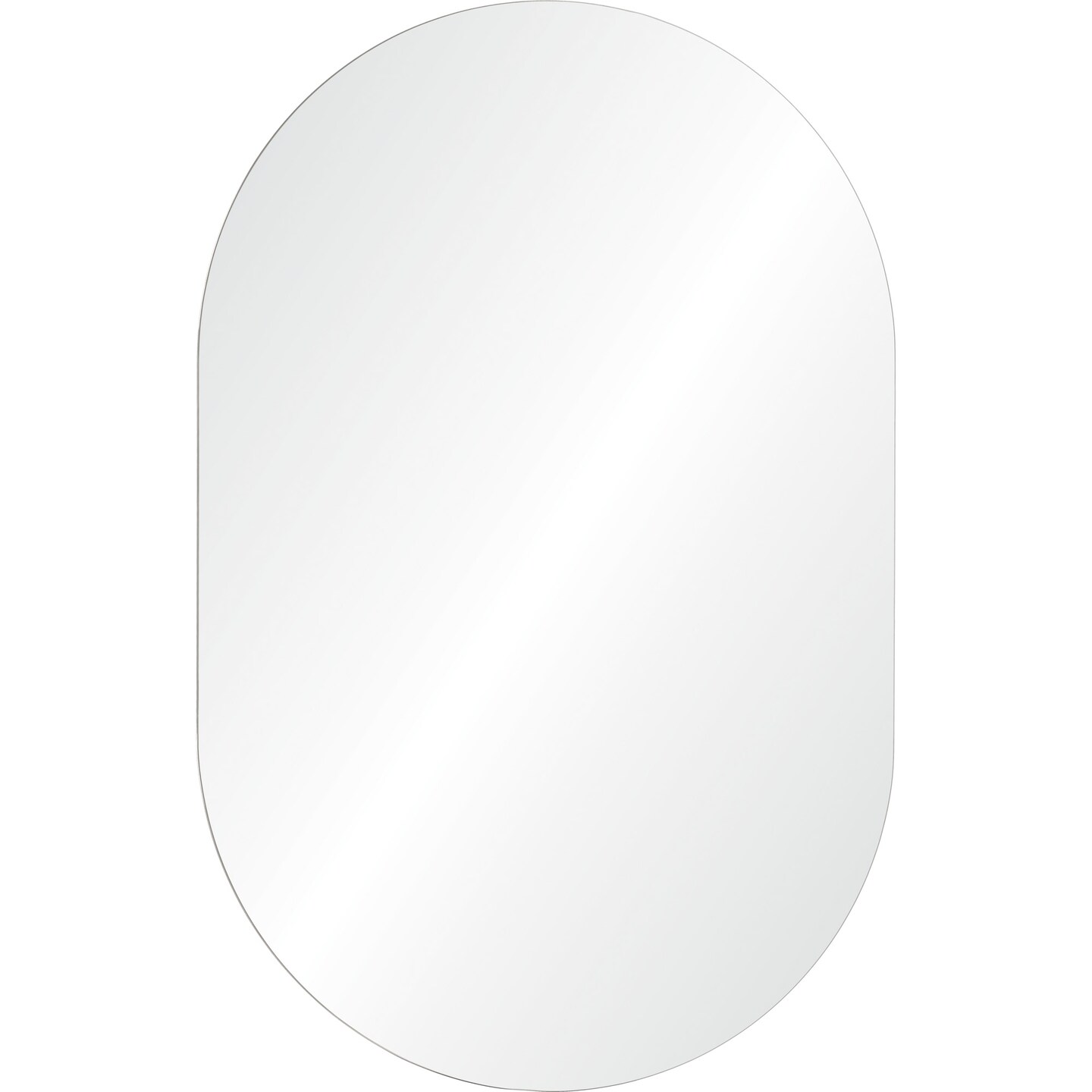 Signature Home Collection 2-Way Hanging Oval Vanity Mirror - 40&#x22; - Silver