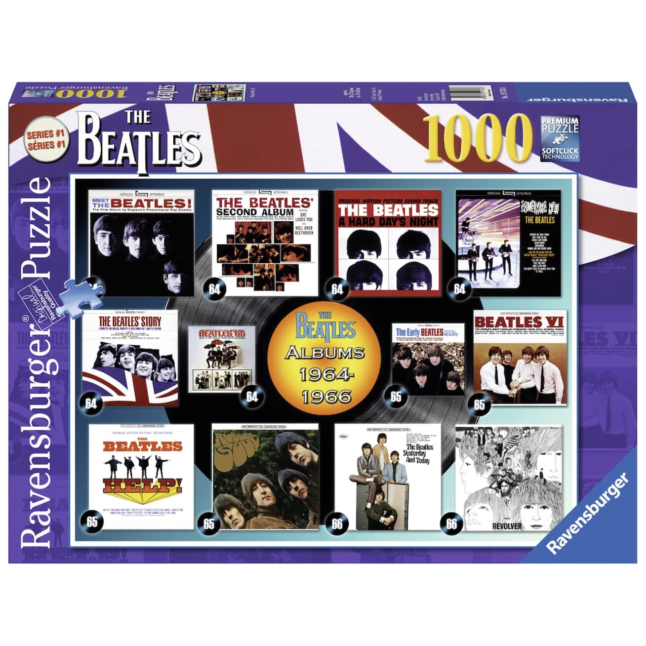Ravensburger -The Beatles -Albums 1964-66 1000 Piece Jigsaw Puzzle for Adults - Every Piece is Unique, Softclick Technology Means Pieces Fit Together Perfectly