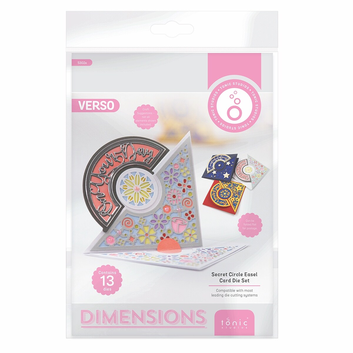 Tonic Studios Die Set-Secret Circle Easel Card