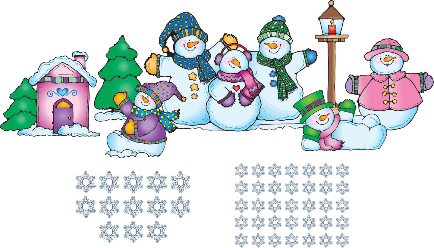 Carson Dellosa Snow Pals Bulletin Board Set