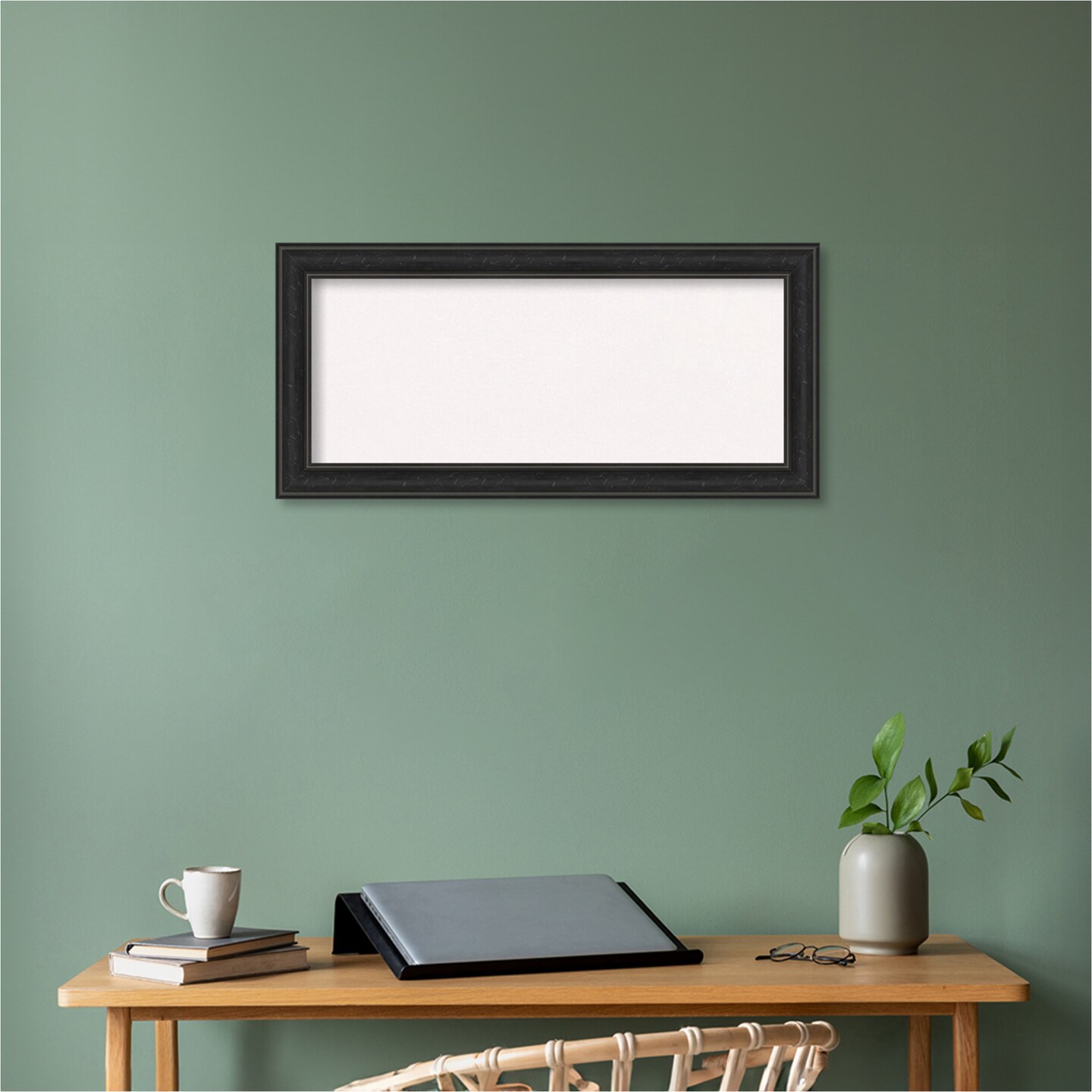 Shipwreck Narrow Framed Corkboard, White Cork