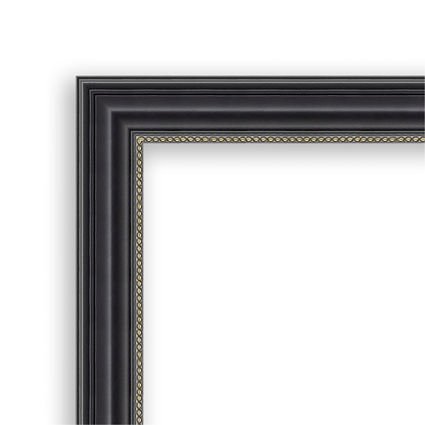 Stylish Black Narrow Wood Framed Magnetic Board