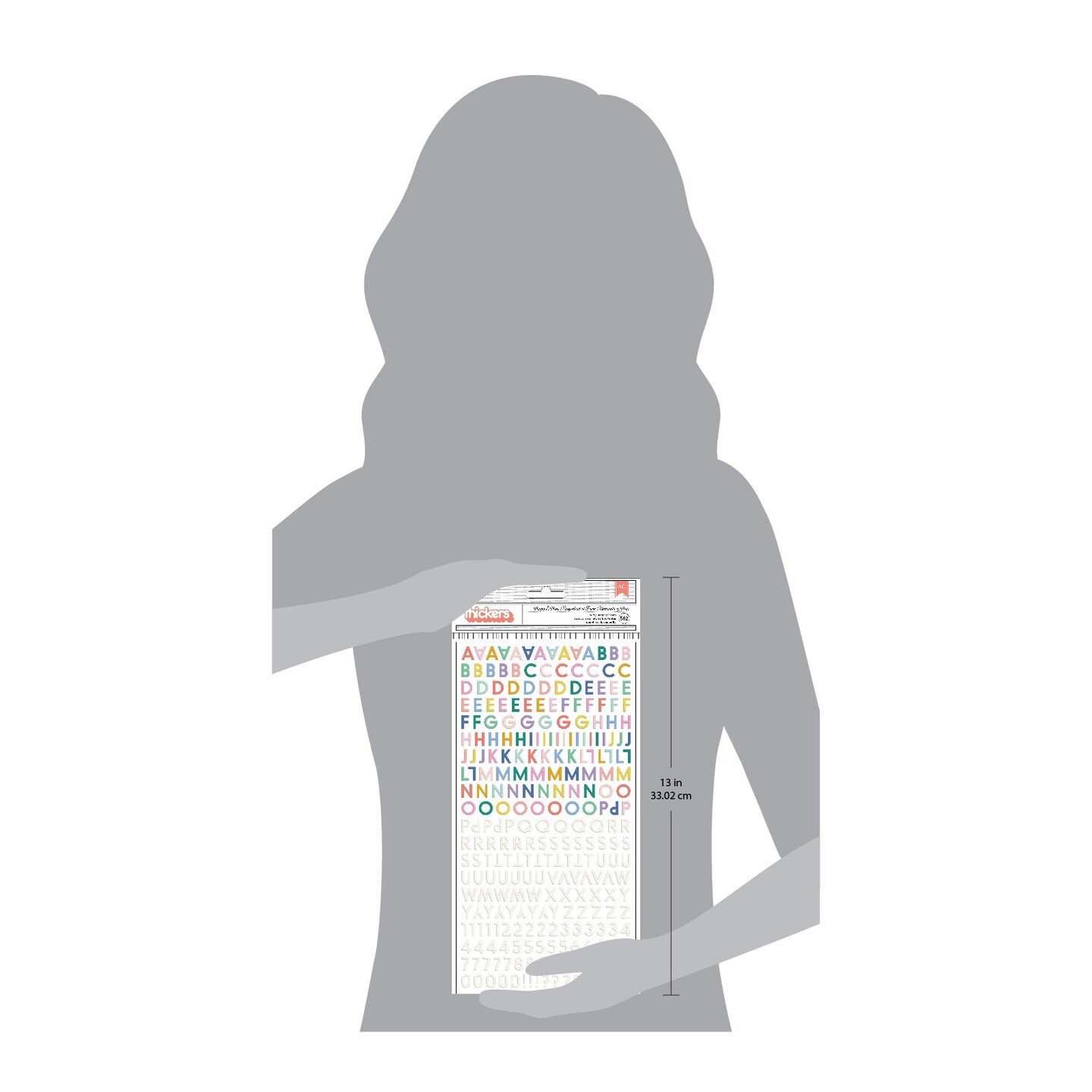 American Crafts Hello Little Girl Thickers Stickers 562/Pkg-Alpha