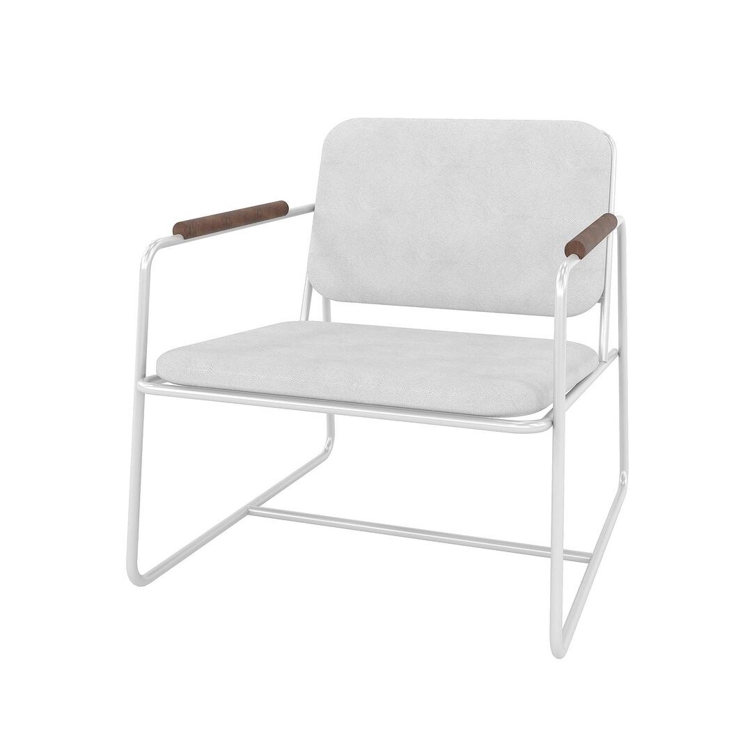 Manhattan Comfort Whythe PU Leather Low Accent Chair 2.0 in Corten