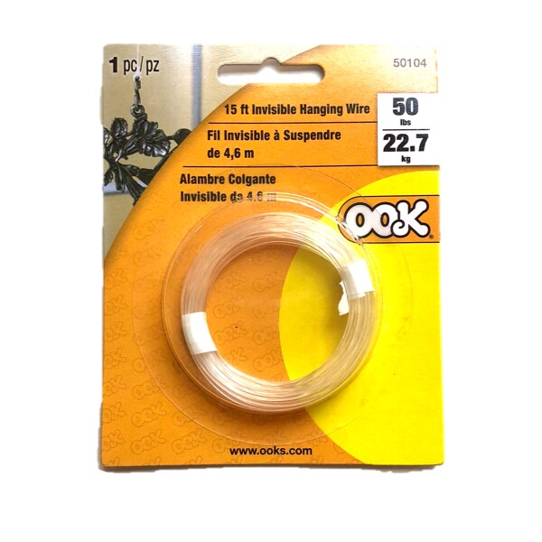 Ook Invisible Hanging Wire, 50 lb.