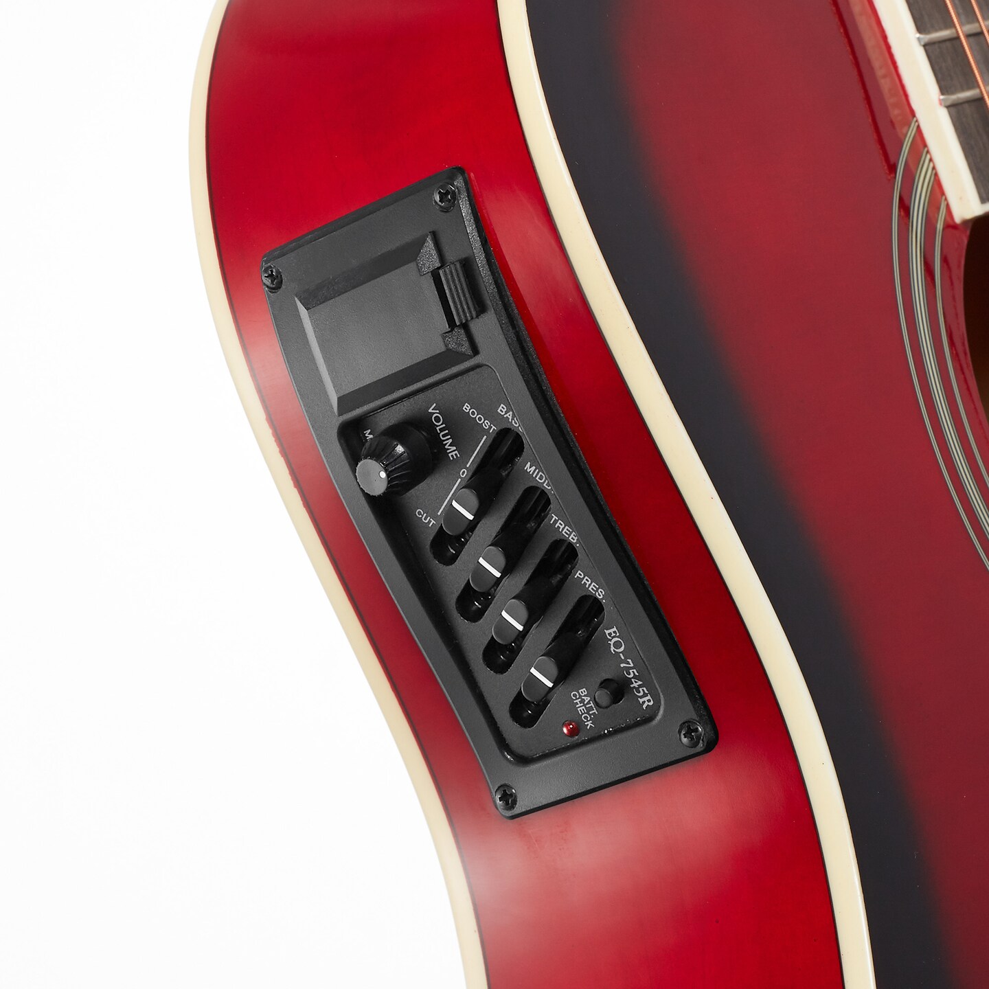 Jameson Guitars Full Size Thinline Acoustic Electric Guitar with Free Gig Bag Case & Picks