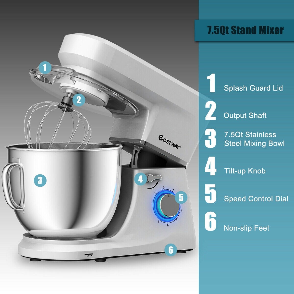 Tilt-Head Stand Mixer with Dough Hook