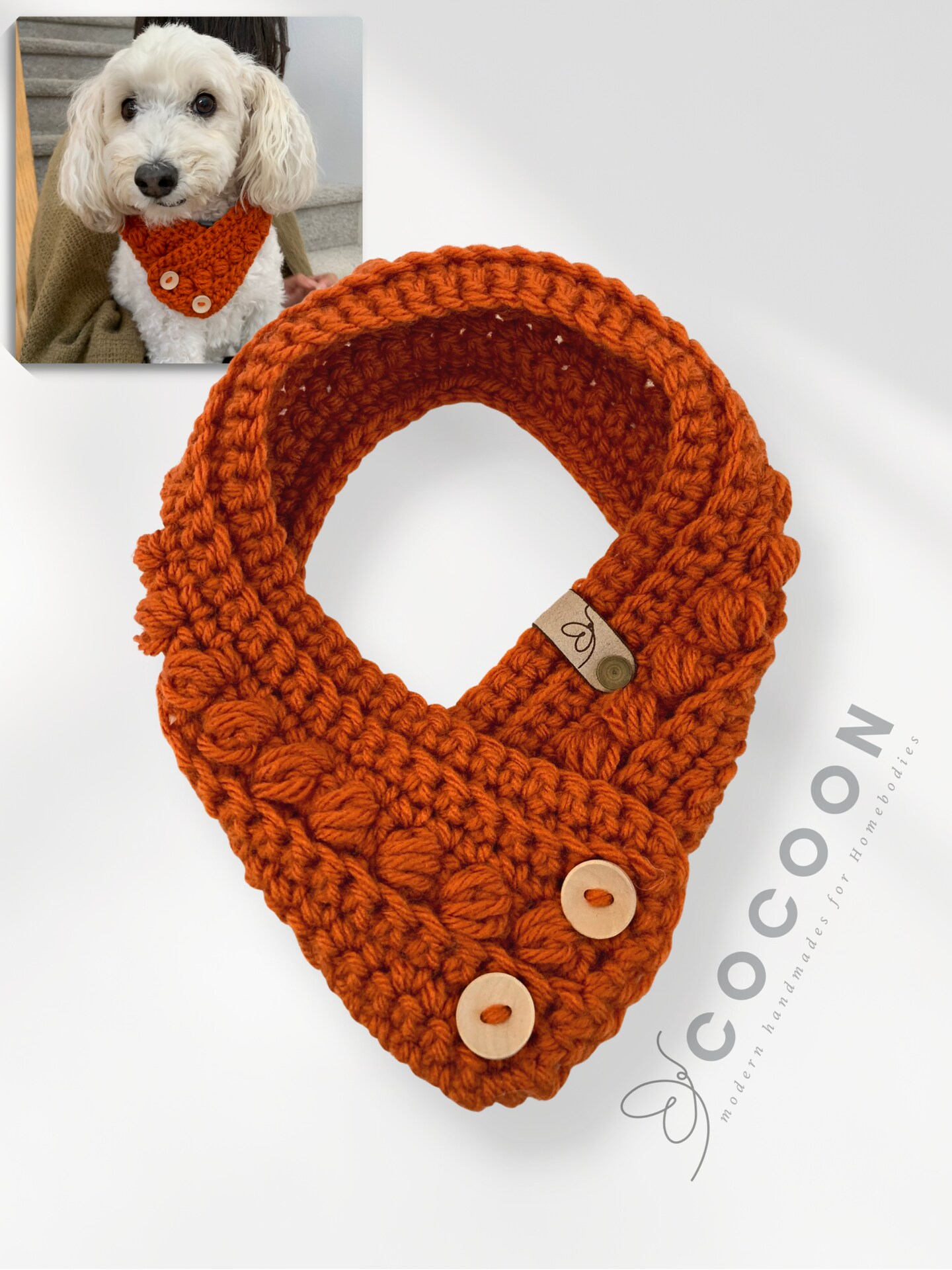 Dog Scarf Crochet, Pet Wrap Scarf, Winter Dog Scarf, Dog Clothing, Dog  Accessories MakerPlace by Michaels