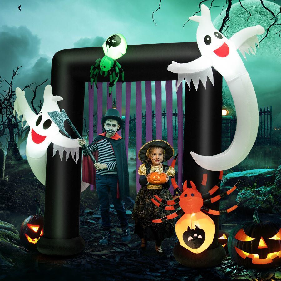 Halloween Outdoor Spooky Tree Monster Ghost Blow Up Yard Decoration With Built-In Led Lights