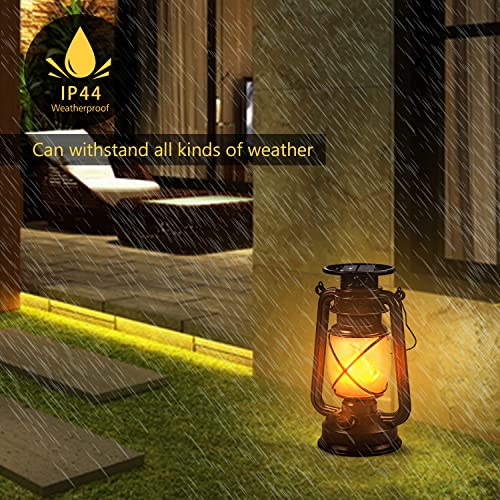  Solar Lantern Outdoor Hanging Solar Lights Dancing Flame  Vintage Led Waterproof Camping Lamps, Landscape Decor for Table Patio Garden  Yard Pathway Porch 2Pack (Orange Flame) : Tools & Home Improvement