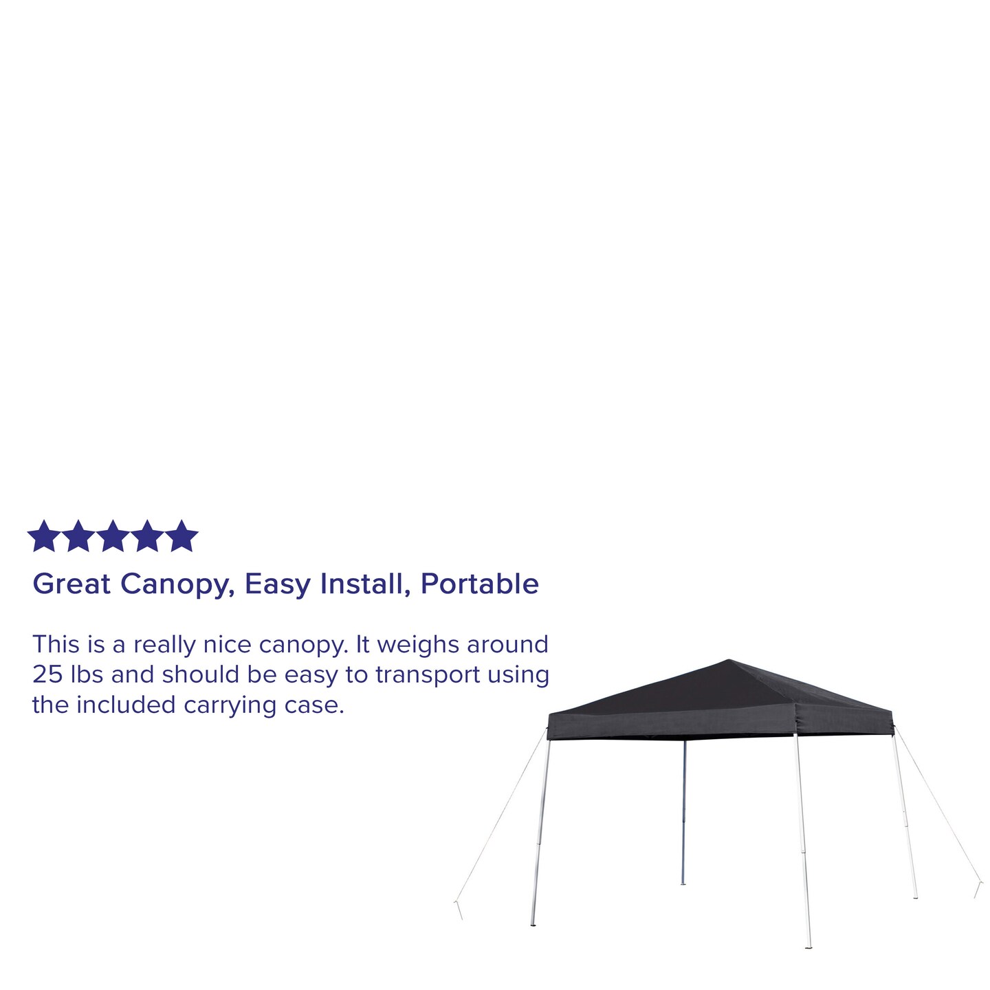 Emma and Oliver Tamar 10&#x27;x10&#x27;  Weather Resistant, UV Coated Pop Up Canopy Tent with Reinforced Corners, Height Adjustable Frame and Carry Bag
