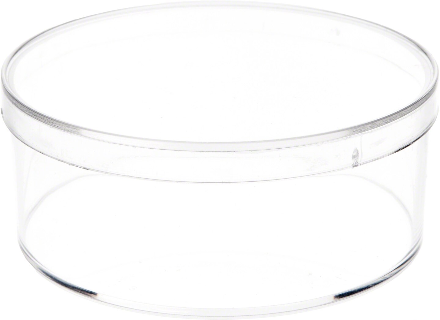 Pioneer Plastics 015C Clear Small Round Plastic Container, 3.3125" W x