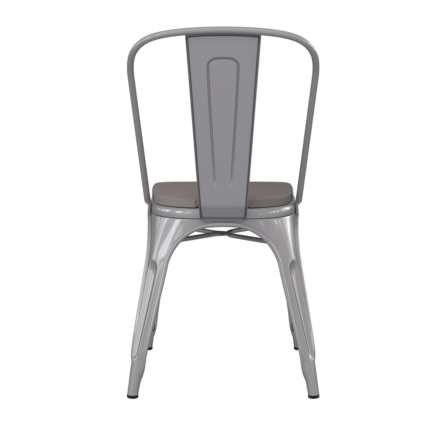 Emma and Oliver Perth Metal Stacking Dining Chairs with Poly Resin Seats for Indoor/Outdoor Use
