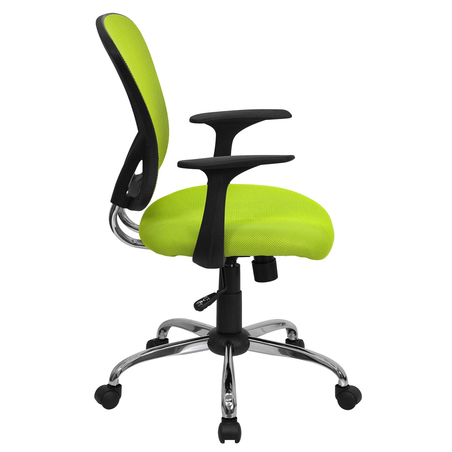 Emma and Oliver Mid-Back Mesh Swivel Task Office Chair with Chrome Base and Arms