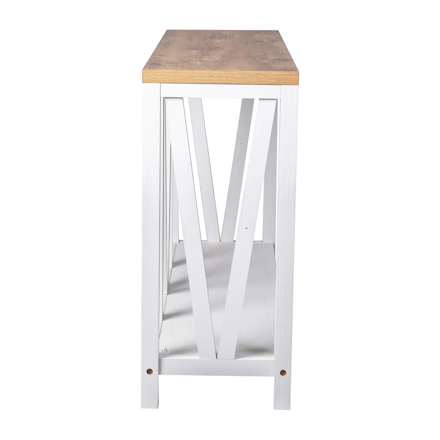Merrick Lane Erikson Modern Farmhouse Engineered Wood Sofa Table with Wood Bracing and Lower Shelf