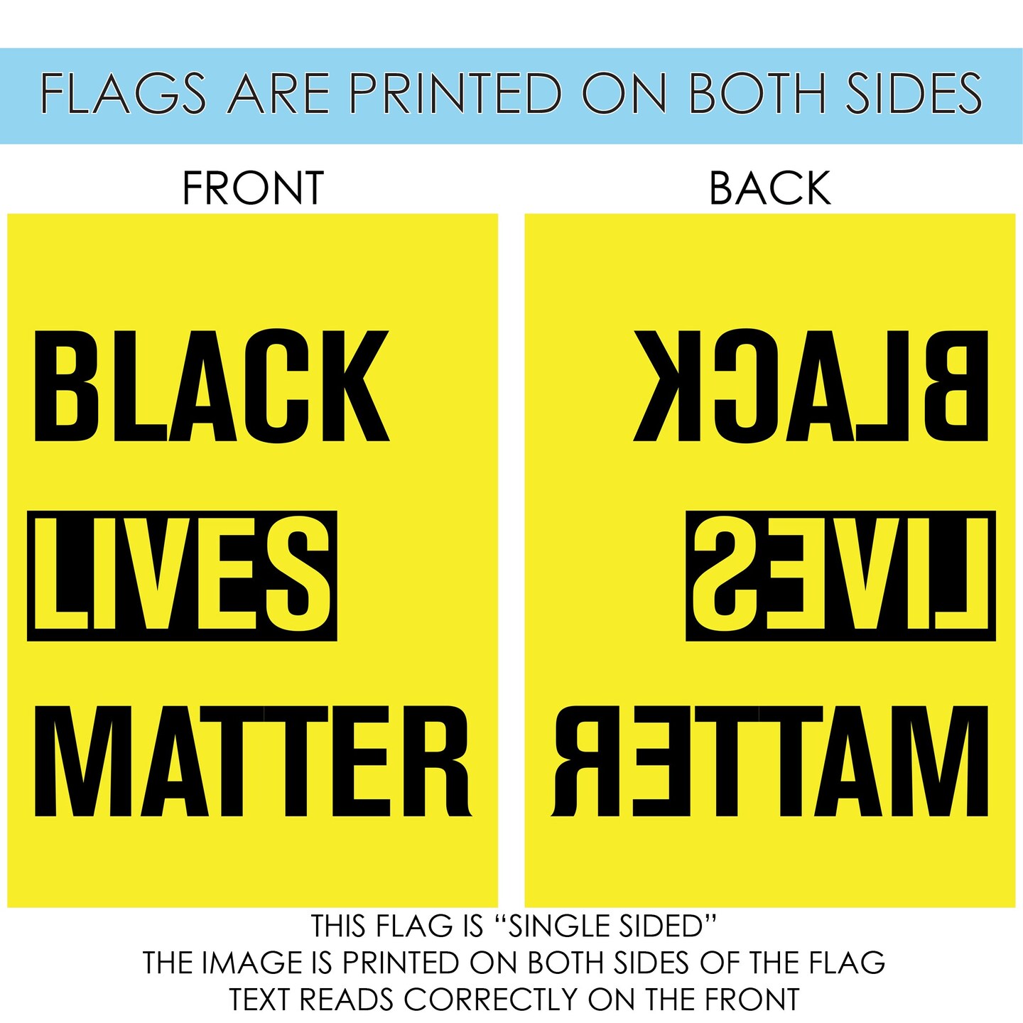 Black Lives Matter Decorative Blm Flag