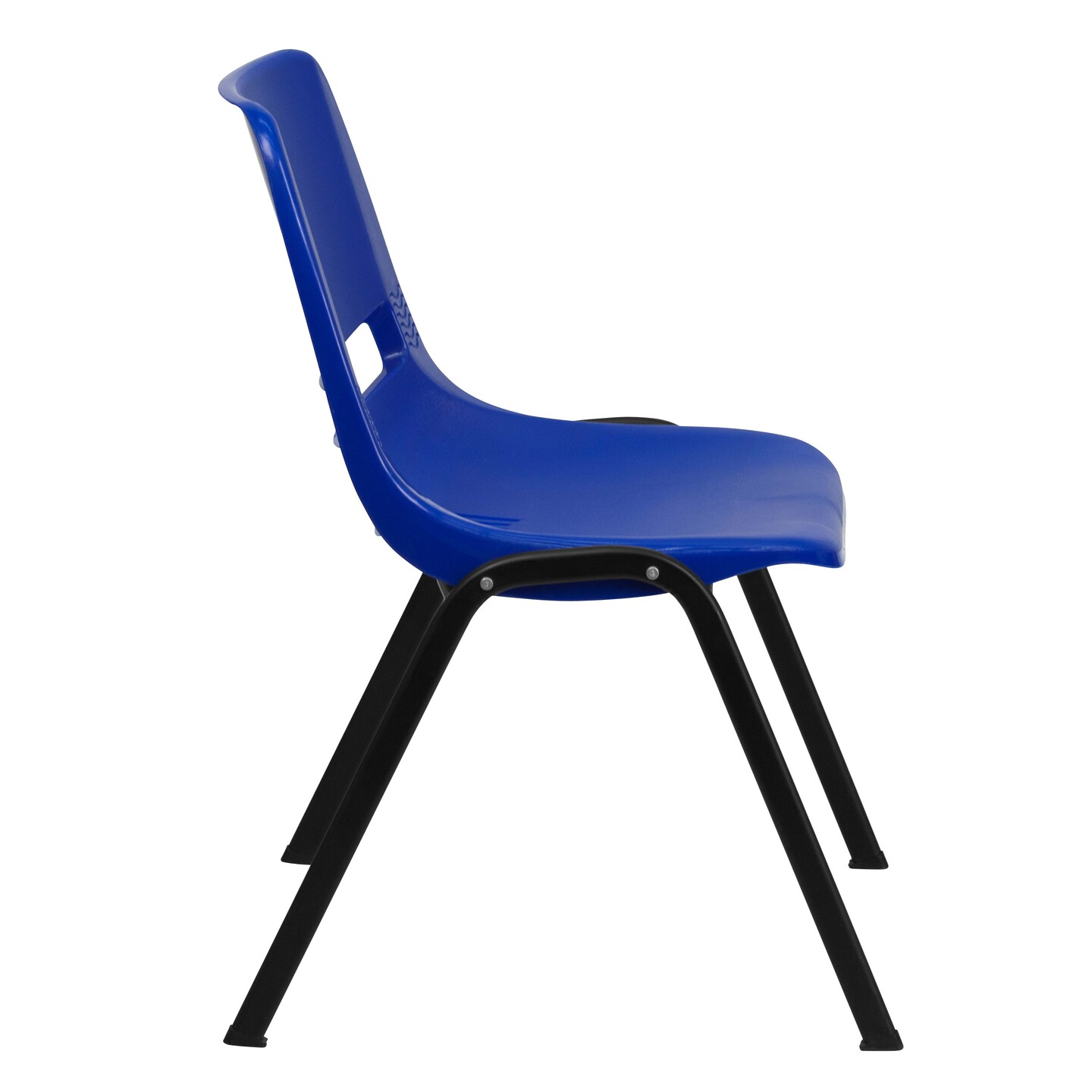 Emma and Oliver Ergonomic Shell Student Stack Chair - Classroom Chair / Office Guest Chair