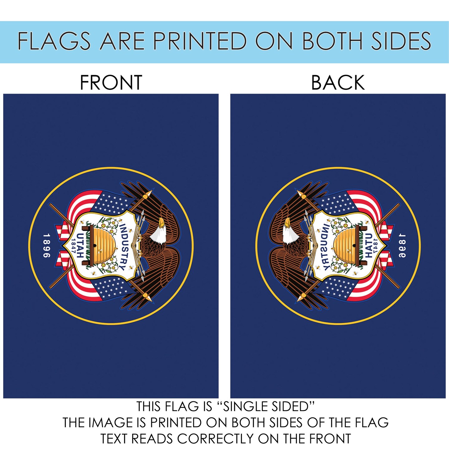 Utah State Flag Decorative  Flag