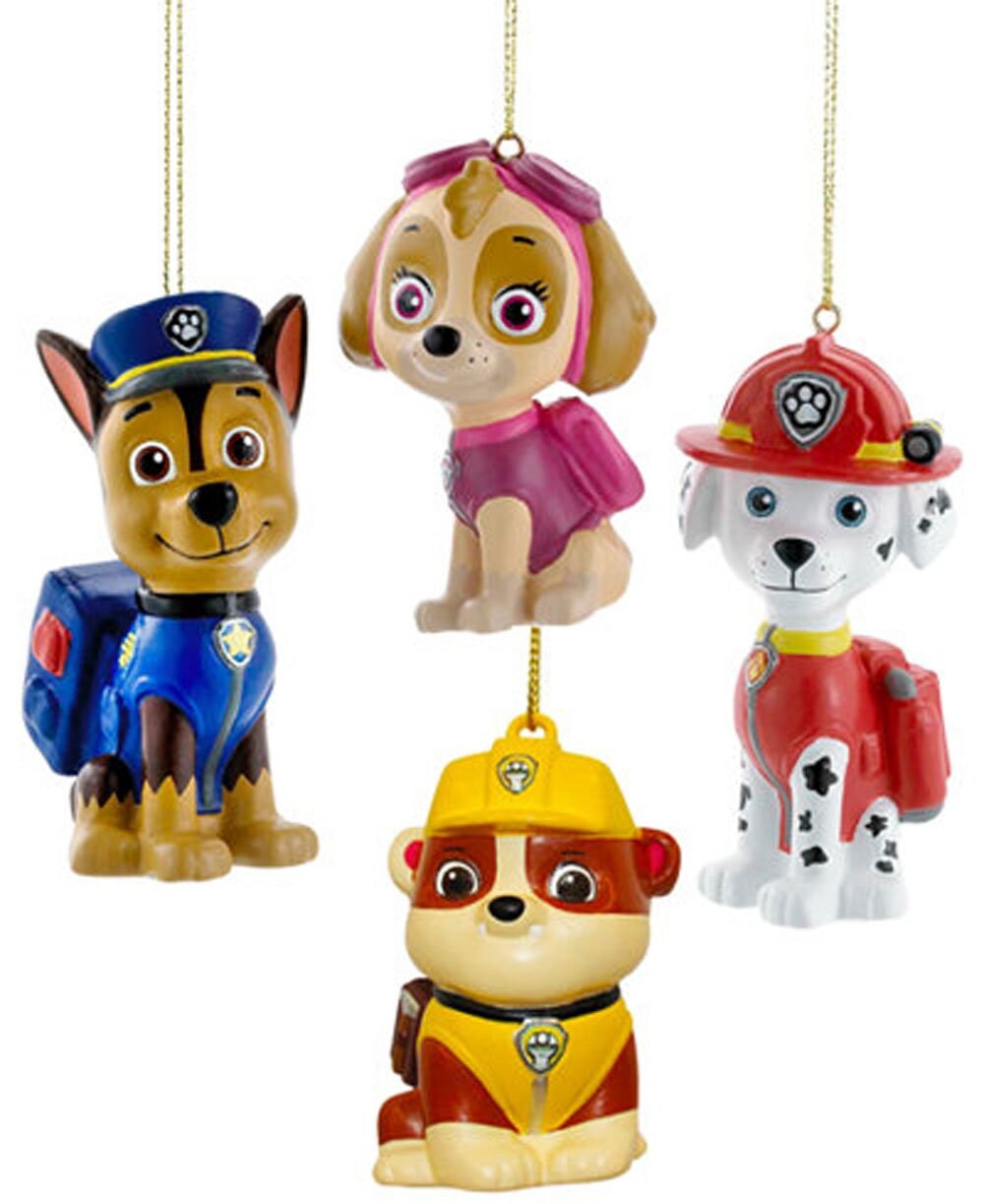 Kurt S. Adler Kurt Adler Paw Patrol Blow Mold Christmas Ornaments - 4pc Set