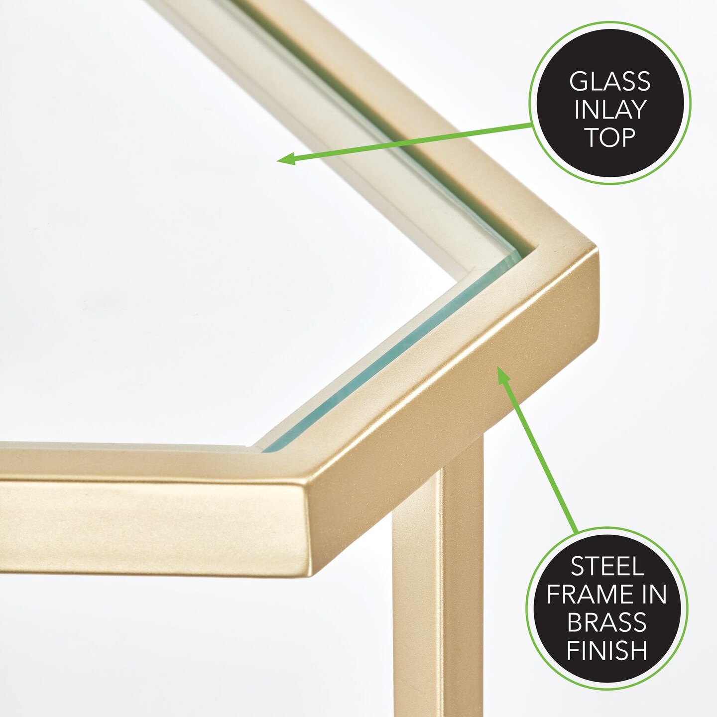 mDesign Triangle Inlay Top Accent Table