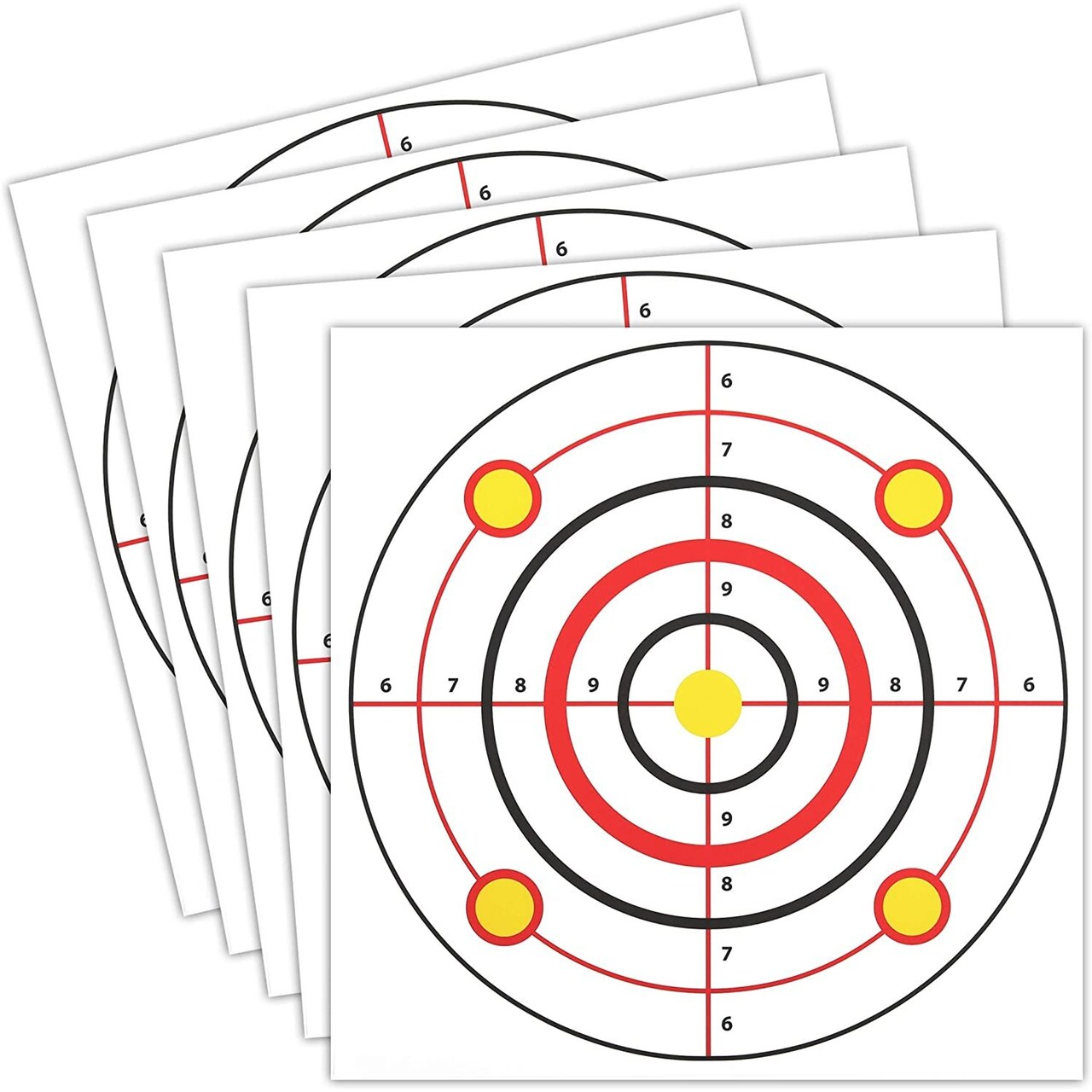 50 Pack Paper Targets for Shooting Range, Bullseye Target for Firearms ...