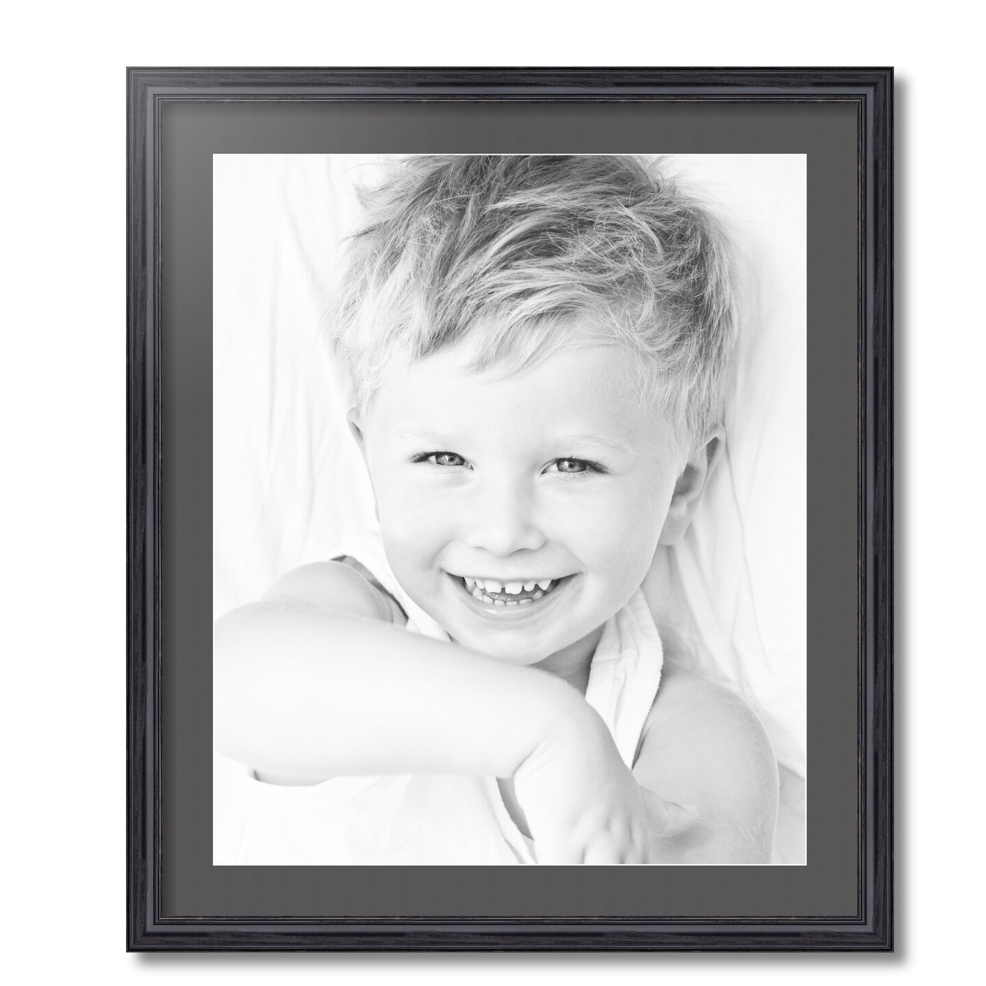 ArtToFrames 24x28" Matted Picture Frame with 20x24" Single Mat Photo Opening Framed in 1.25" Black and 2" Mat (FWM-4083-24x28)