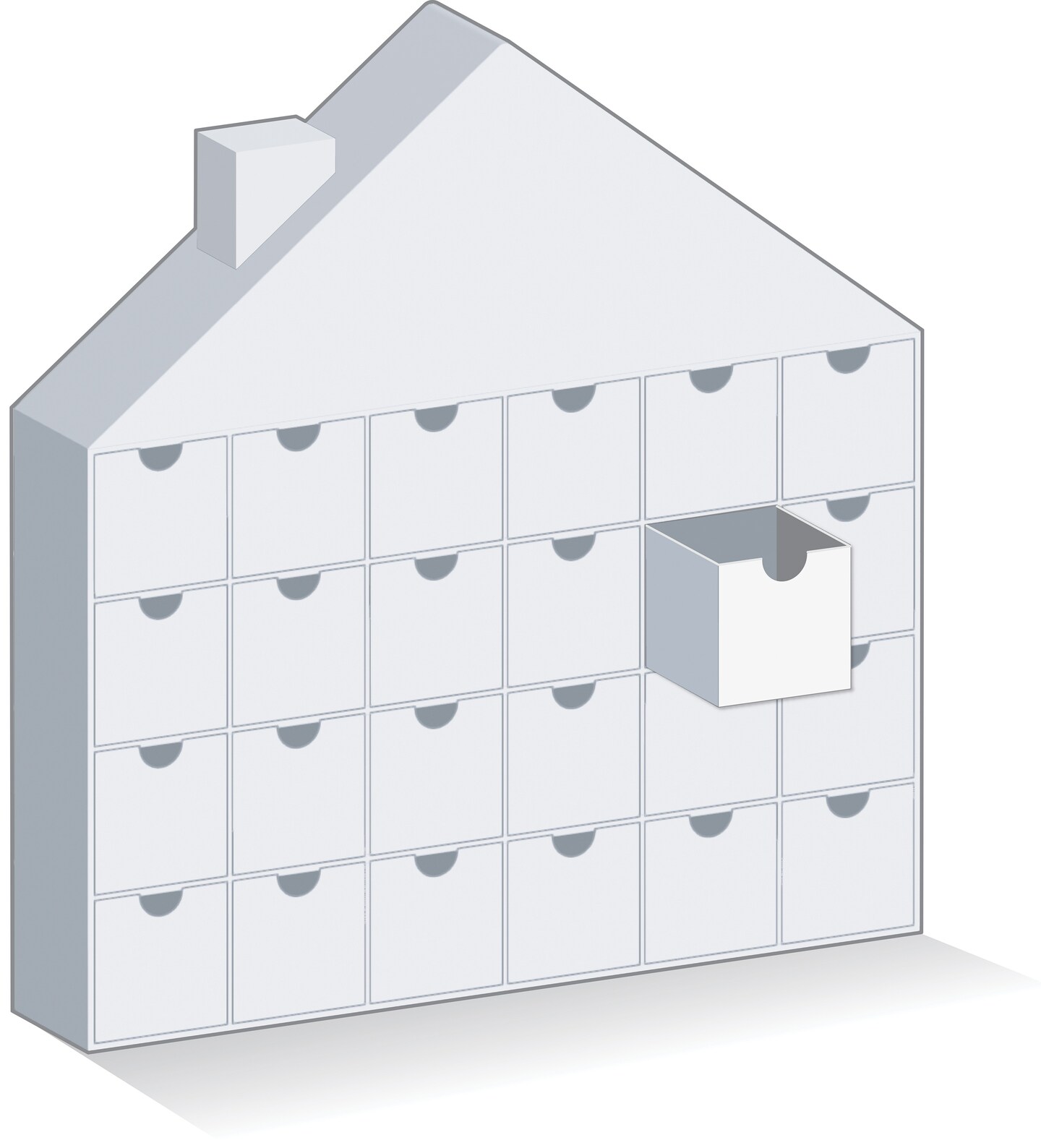 Doodlebug Advent Calendar House-Chipboard