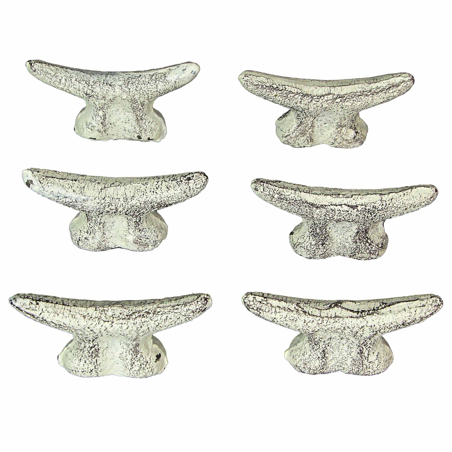 2.5 In Cast Iron Nautical Cleat Drawer Pulls Decorative Cabinet Knobs ...