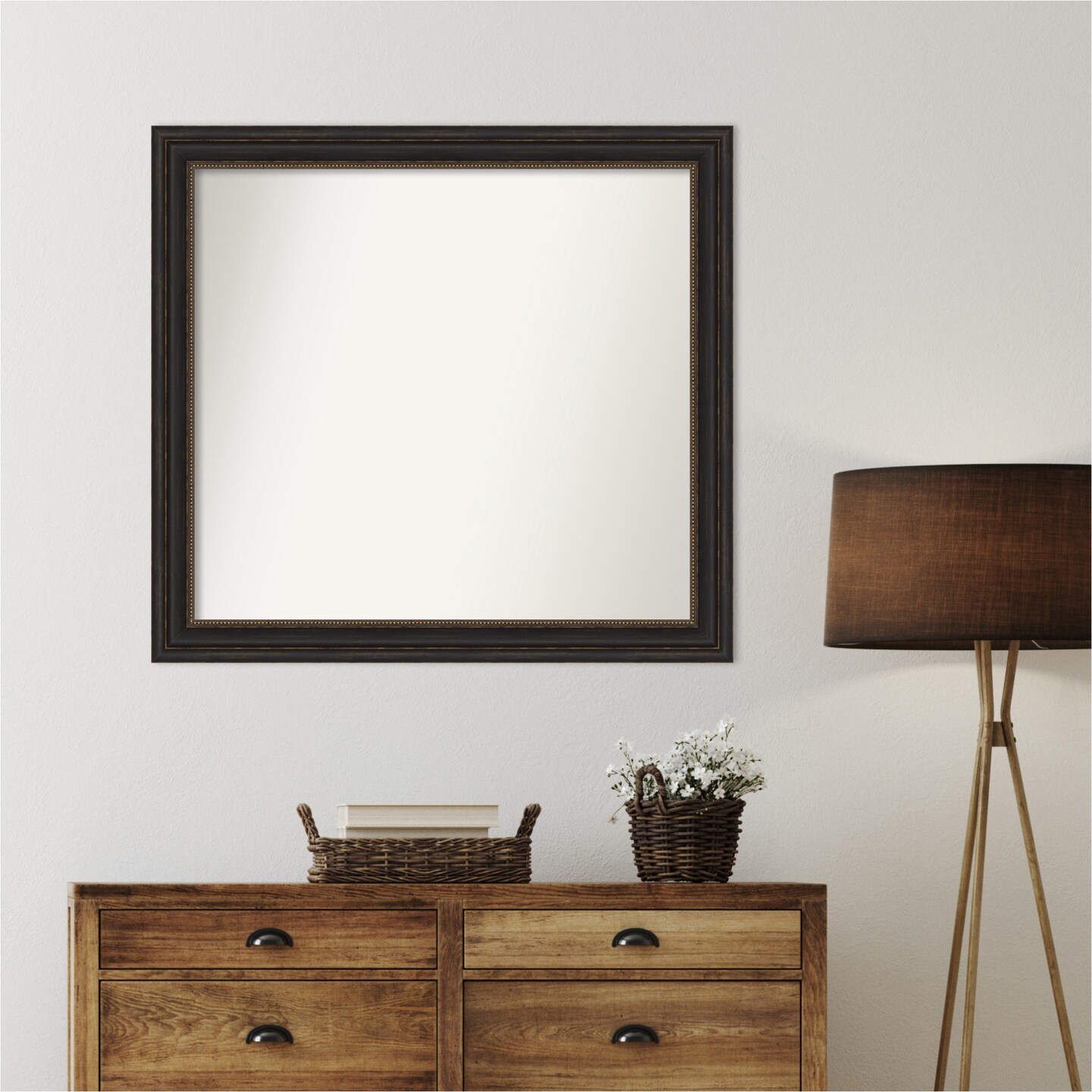 Accent Bronze Non-Beveled Custom Framed Bathroom Vanity Wall Mirror