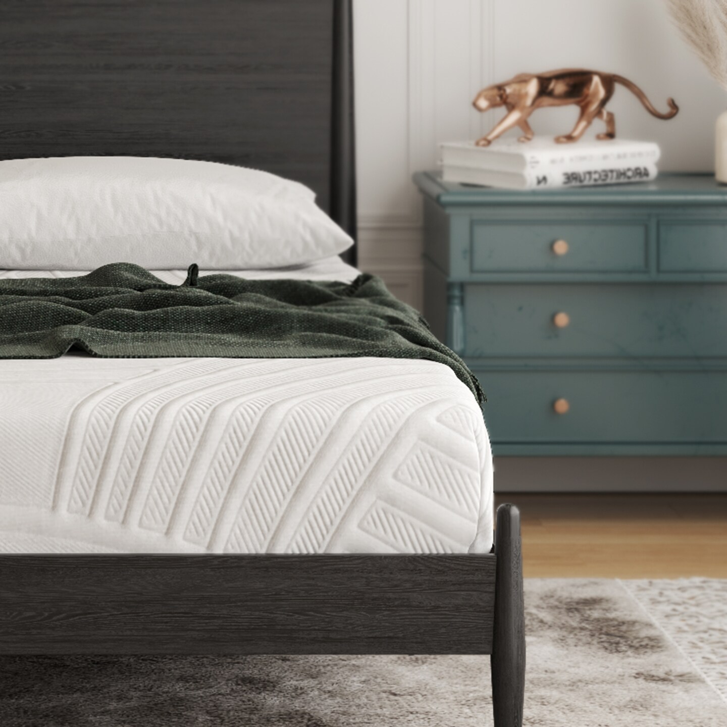 Gel Infused Memory Foam Mattress Firm Hybrid Pressure Relief