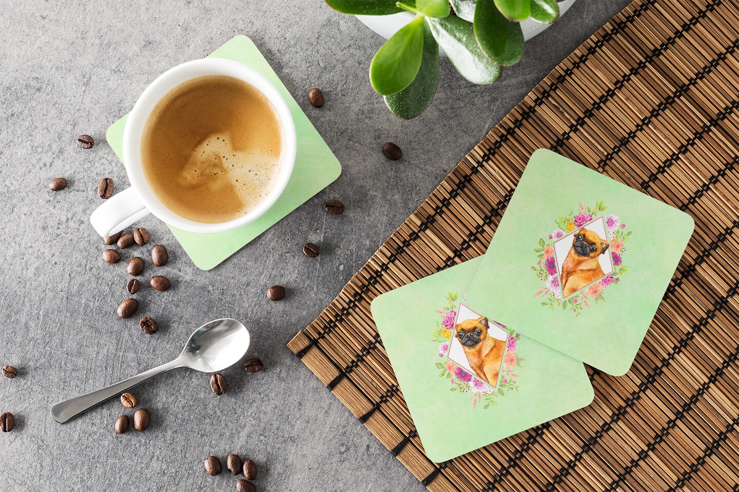 Caroline's Treasures Brabant Griffon Coasters - Thumbnail 5