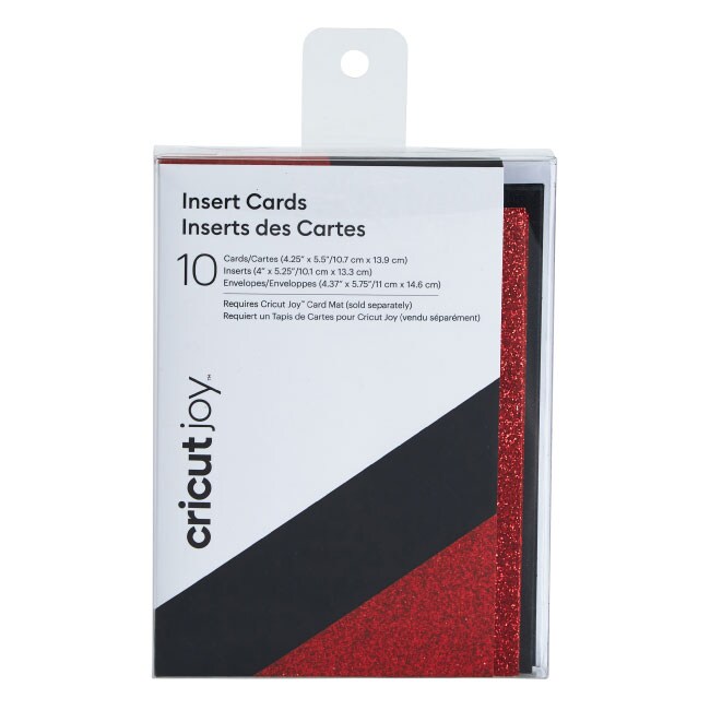Cricut Joy Insert Cards - DIY Greeting Card - Black/Red, 10 ct