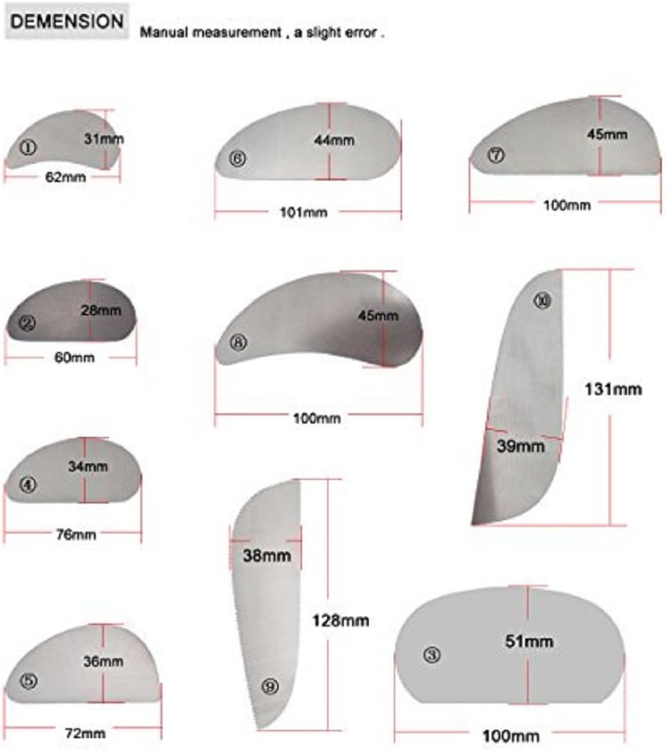 Clay Sculpture Pottery Molding Ceramics Sharp Steel Cutter Tools Scraper Crafts Pack of 10