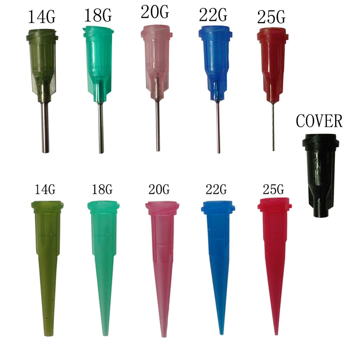 Multi-Purpose Precision Applicator Set with 6pcs 1 Oz Plastic Squeeze Bottles and 20 Tip for Hobby Craft DIY Project