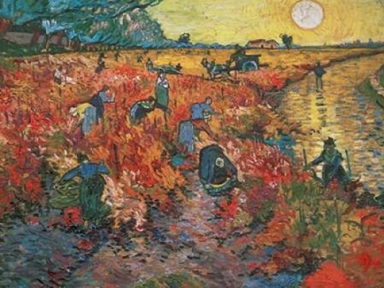 The red Vineyard at Arles Poster Print by Vincent Van gogh - Item # VARPDX3VG3024