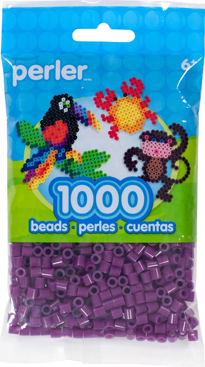 Perler Beads 1,000/Pkg-Mulberry