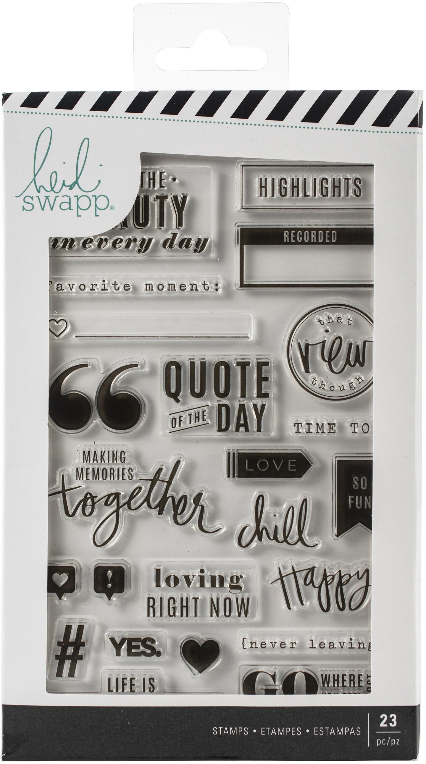 Heidi Swapp Color Fresh Clear Stamps-Words &#x26; Icons