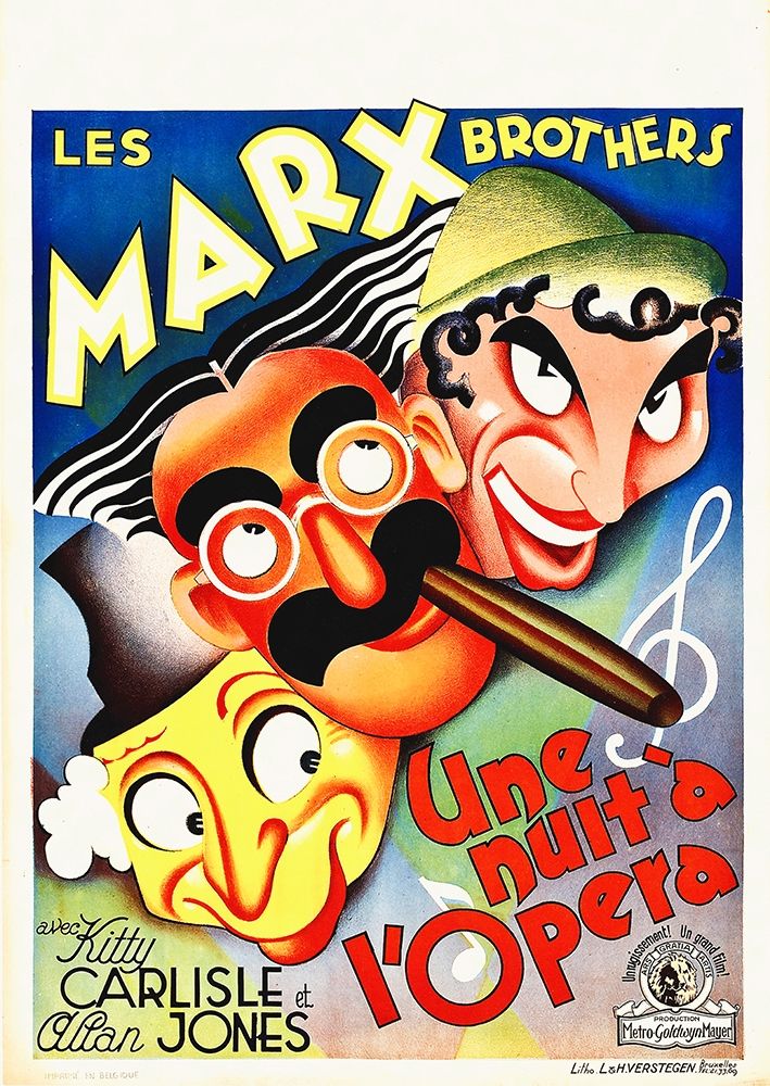 Marx Brothers - French - A Night at the Opera 03 Poster Print by Hollywood Photo Archive Hollywood Photo Archive - Item # VARPDX486729