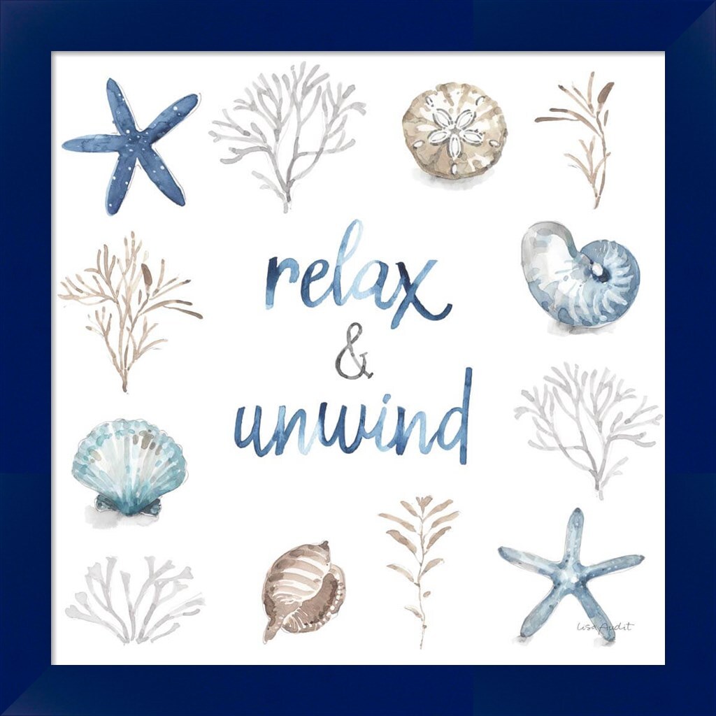 Blue Escape Coastal 09 by Lisa Audit 14" x 14" Framed Wall Art