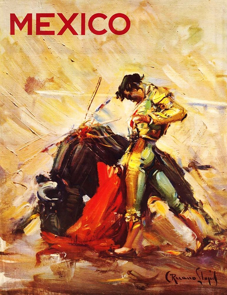 Mexican Matador Travel Poster Poster Print by Carlos Ruano Llopis # 56035