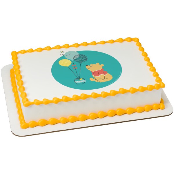 Disney Baby Winnie the Pooh 1st Birthday Edible Cake Topper Image - 7.5&#x22; Round