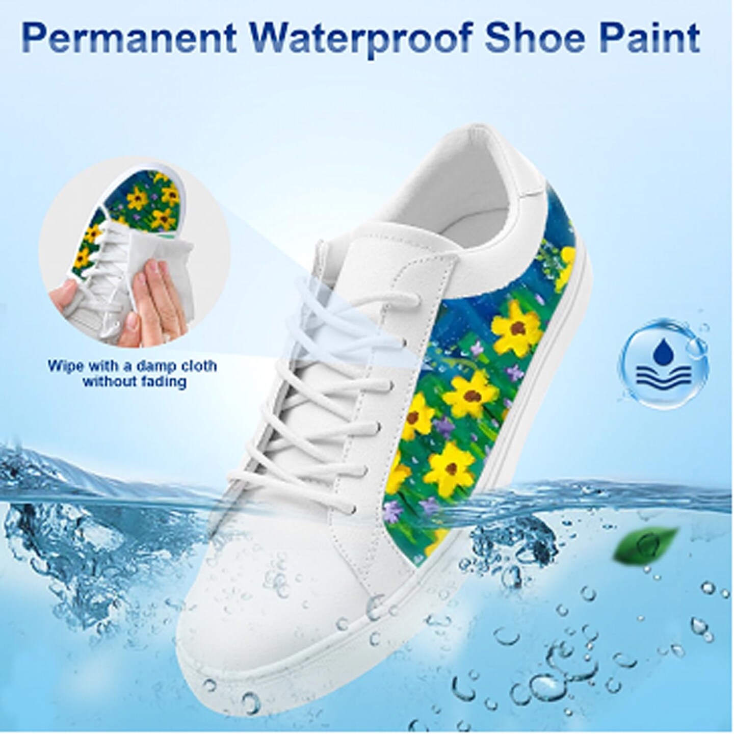 Colorful Acrylic Leather Paint for Shoe Painting- 12 Colors Leather Paint for Bag & Wallet Decor, Leather Jacket Care, Crafts DIY & Customizing Leather Projects